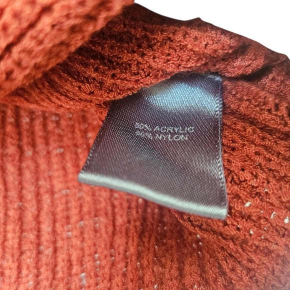 Marled By United Clothing Sleveless V Neck Knitted Top, Burnt Orange, Size XS - Picture 4 of 8